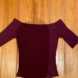 Maroon off the shoulder women’s top